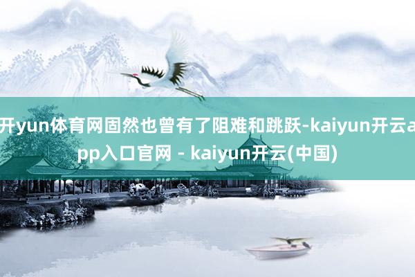 开yun体育网固然也曾有了阻难和跳跃-kaiyun开云app入口官网 - kaiyun开云(中国)