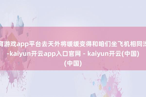 体育游戏app平台去天外将缓缓变得和咱们坐飞机相同浅易-kaiyun开云app入口官网 - kaiyun开云(中国)