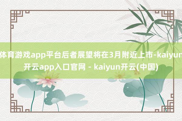体育游戏app平台后者展望将在3月附近上市-kaiyun开云app入口官网 - kaiyun开云(中国)