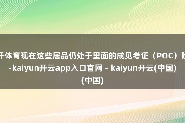 云开体育现在这些居品仍处于里面的成见考证（POC）阶段-kaiyun开云app入口官网 - kaiyun开云(中国)