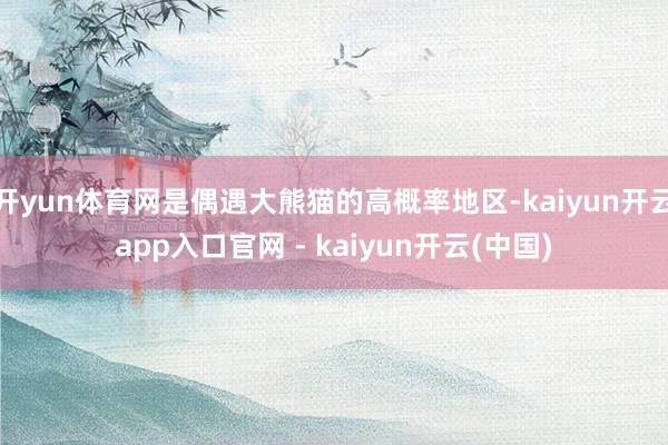 开yun体育网是偶遇大熊猫的高概率地区-kaiyun开云app入口官网 - kaiyun开云(中国)