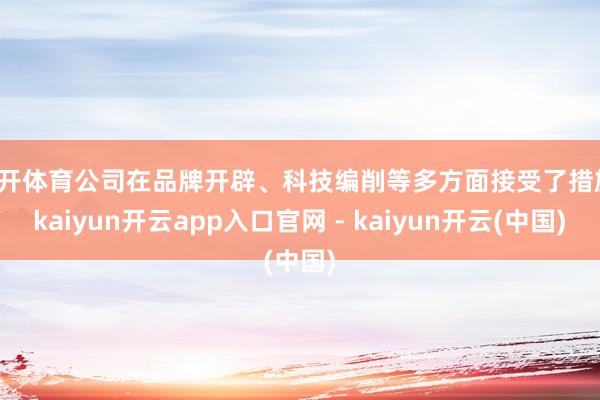 云开体育公司在品牌开辟、科技编削等多方面接受了措施-kaiyun开云app入口官网 - kaiyun开云(中国)