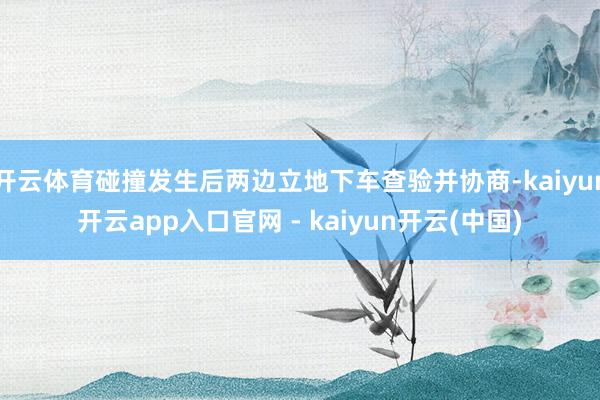 开云体育碰撞发生后两边立地下车查验并协商-kaiyun开云app入口官网 - kaiyun开云(中国)