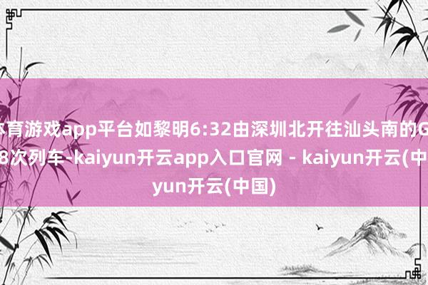 体育游戏app平台如黎明6:32由深圳北开往汕头南的G6408次列车-kaiyun开云app入口官网 - kaiyun开云(中国)